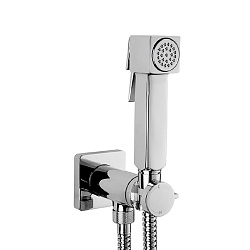 BOSSINI CUBE Гигиенический душ с прогрессивным смесителем, лейка металлическая, шланг металлический, цвет хром2230