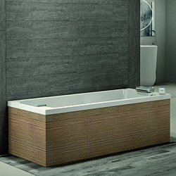 Jacuzzi Sharp 70 AQU Ванна, пристенная, 170x70xh57см, гидромассажная, SX, с панелями, цвет: белый/хром