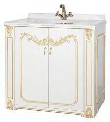 Мебель для ванной Bellezza Луиза 80 бежевая патина золото