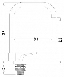 Смеситель Zorg Sanitary ZR 405 для кухонной мойки