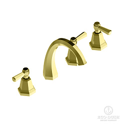 Stella Eccelsa Leve Смеситель на борт ванны на 4 отверстия 3256TR, цвет: золото 24К2000