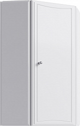 Универсальный левый/правый навесной угловой шкафчик с одной дверцевой на петлях с плавным закрыванием.