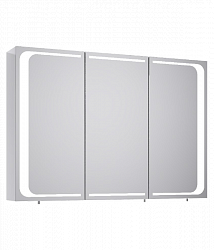 Зеркальный шкаф-трельяж со светодиодной подсветкой по периметру, а также внутренним блоком выключатель-розетка Mil.04.10
