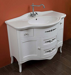 Мебель для ванной La Beaute Sabrina C белый матовый, фурнитура хром