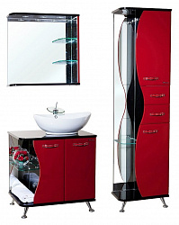 Мебель для ванной Bellezza Рио 70 R красная с черным