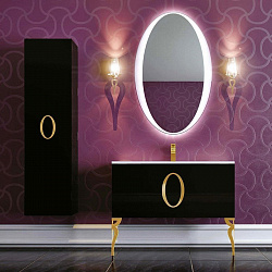 Мебель для ванной La Beaute Gard 90 черная, фурнитура золото