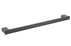 Держатель для полотенец, 601х70 мм, нержавеющая сталь AISI 304, черный матовый (шагрень)