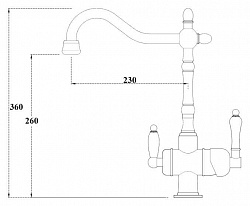 Смеситель Zorg Clean Water ZR 326 YF BR light для кухонной мойки
