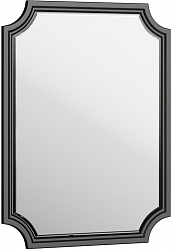 Зеркало с декоративной огранкой по краю(фацет) в черном матовом цвете.