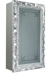 BELLA Витрина подвесная, стекл.дверь DX L58,5xh99xP25 cm, стекло матвое с декором, серебро