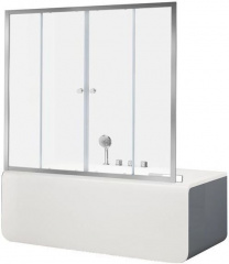 Шторка для ванны Aquanet Alfa 5 NAA6142 170, прозрачное стекло