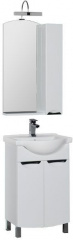 Мебель для ванной Aquanet Асти 55 белый (2 дверцы, зеркало шкаф/полка)