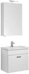 Мебель для ванной Aquanet Рондо 60 белый (1 ящик, зеркало камерино)