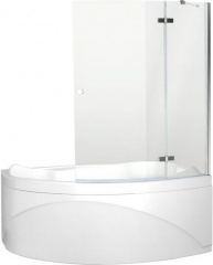 Шторка для ванны Aquanet Beta 2 NF7221-2 hinge R, прозрачное стекло
