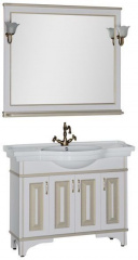 Мебель для ванной Aquanet Валенса 110 белый краколет/золото