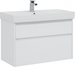 Тумба с раковиной Aquanet Nova Lite 90 белый (2 ящика)