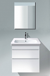 Тумба с раковиной Duravit DuraStyle 65 белая матовая 2 ящика