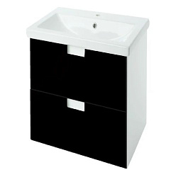 Пегас-50 тумба подвесная с 2 ящ. черный