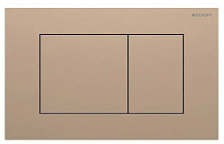 Смывная клавиша Geberit Sigma40 для двойного смыва, квадратная: Нерж. Сталь/Матовая Красное золото 115.629.QB.1