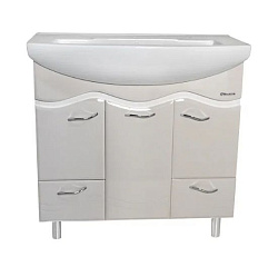 Мари-85 тумба с 2 ящ. комбин. белая/бежевая (ЭЛЕГАНС)