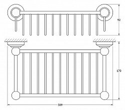 Полка 3SC Stilmar STI 107 хром, золото