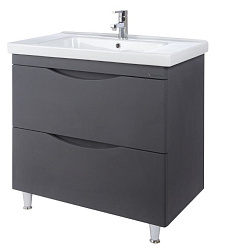 Санриса-100 тумба с 2 ящ. серебро (ПВХ)