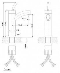 Смеситель Lemark Element LM5106S для раковины