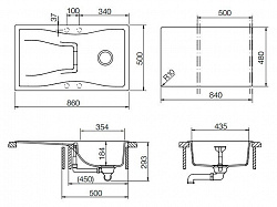 Мойка кухонная Schock Waterfall 45D (D-100) поларис