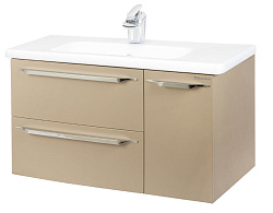 Луиджи-100 тумба подвесная с 2 ящ. + дверь капучино (ПВХ)