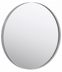 Зеркало в металлической раме, цвет белый, диаметр 60 см