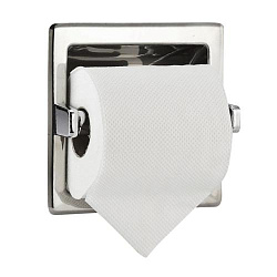 Держатель для 1 рулона туалетной бумаги встраиваемый квадратный с рамкой