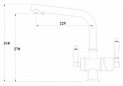 Смеситель Zorg Clean Water ZR 328 YF кварц для кухонной мойки