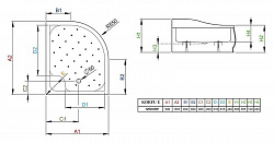 Поддон для душа Radaway Korfu E 120x90 L