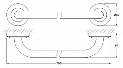 Полотенцедержатель FBS Standard STA 033 70 см