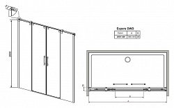 Душевая дверь в нишу Radaway Espera DWD 140