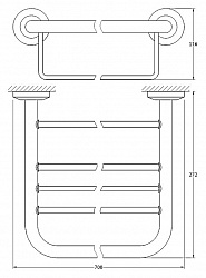 Полка FBS Standard STA 043 для полотенец 70 см