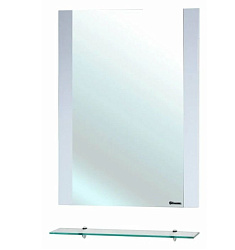 Рокко-50 зеркало с полкой белое