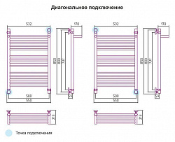 Полотенцесушитель водяной Сунержа Богема 00-0103-8050 80x50 с полкой