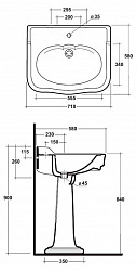 Пьедестал для раковины Olympia Impero 1011011