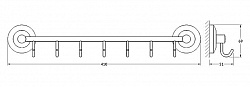 Крючок FBS Standard STA 028 на планке