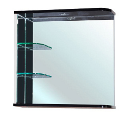 Рио-70 зеркало с ИК выкл. комбин. черное/белое лев. (свет.)