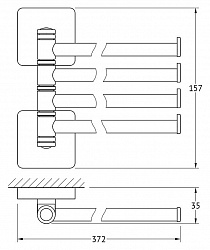 Полотенцедержатель Ellux Avantgarde AVA 018 37 см