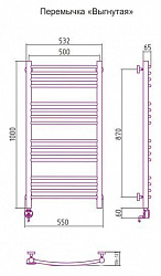 Полотенцесушитель электрический Сунержа Богема 00-0502-1050 100x50 L