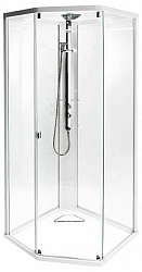 Передняя панель IDO Showerama 8-5 90x90 прозрачное стекло, белый профиль
