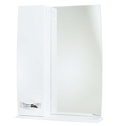 Абрис-80 зеркало-шкаф белое лев.