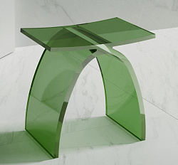 Стульчик для ванной прозрачный ABBER Kristall AT1739Emerald зеленый