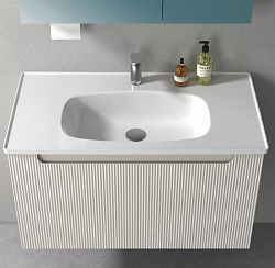 Тумба под раковину со столешницей Arrow 80 подвесная, кремовый матовый ADGMD8G31008F-XZ