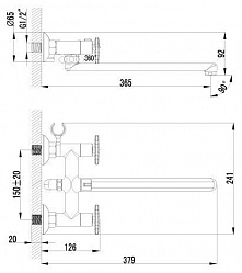 Смеситель Lemark plus Spirit LM1951C универсальный