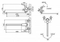 Смеситель Bravat Eler F6191238CP-01L универсальный