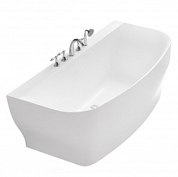 Акриловая ванна без перелива BELBAGNO BB74-1650-W0, 1650x780x590